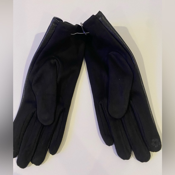 UGG Black Leather Tech Gloves - Picture 2 of 3